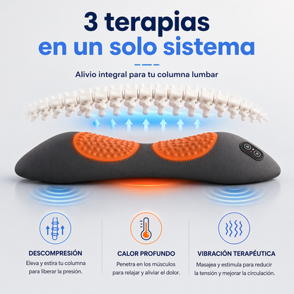 SpineRelief™ Masajeador Lumbar Inteligente [Descompresión Profunda y Alivio del Nervio Ciático]