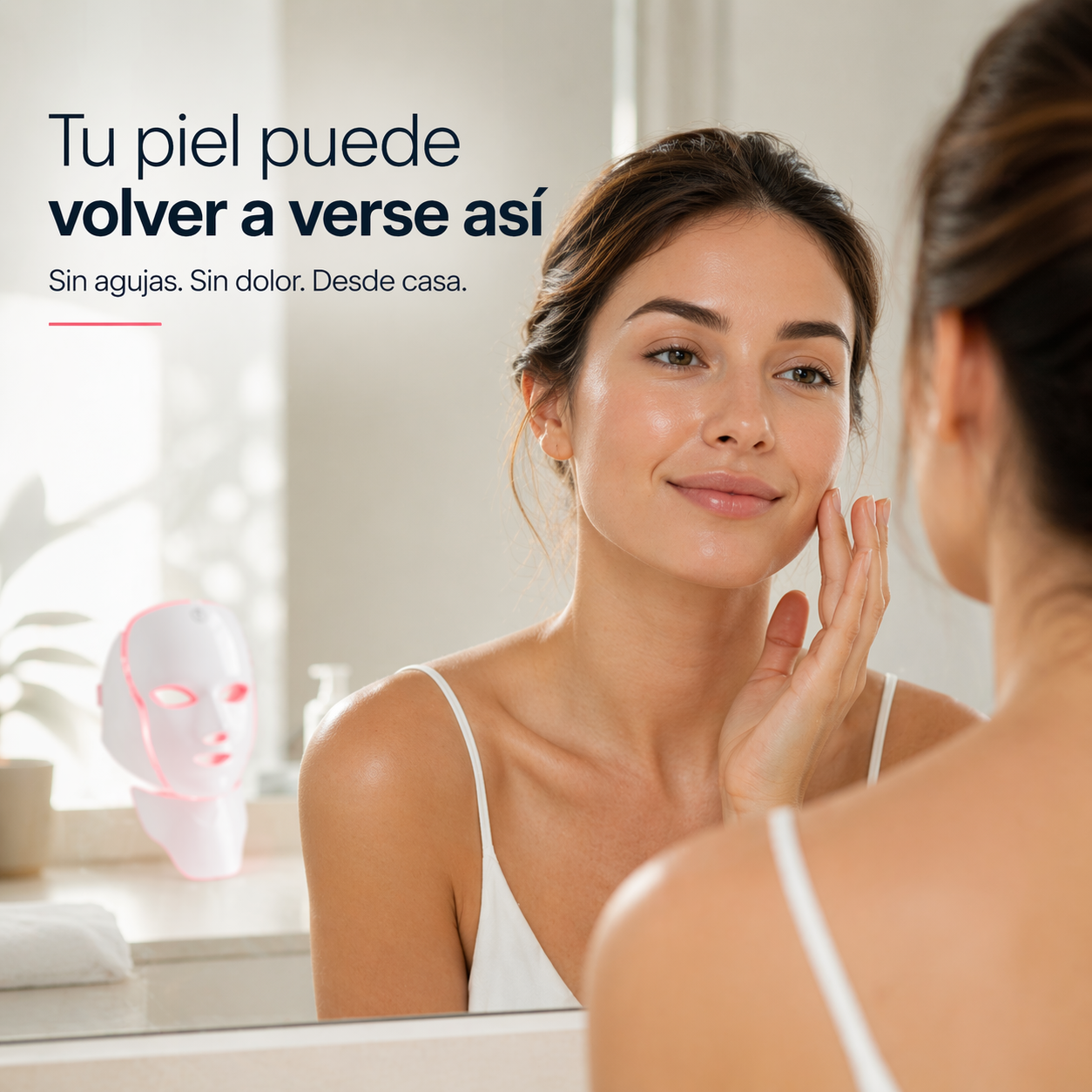 AuraSkin™ Máscara LED Facial y Cuello [Piel Renovada, Joven y Radiante]
