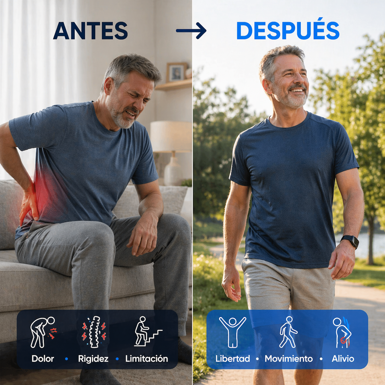 SpineRelief™ Masajeador Lumbar Inteligente [Descompresión Profunda y Alivio del Nervio Ciático]
