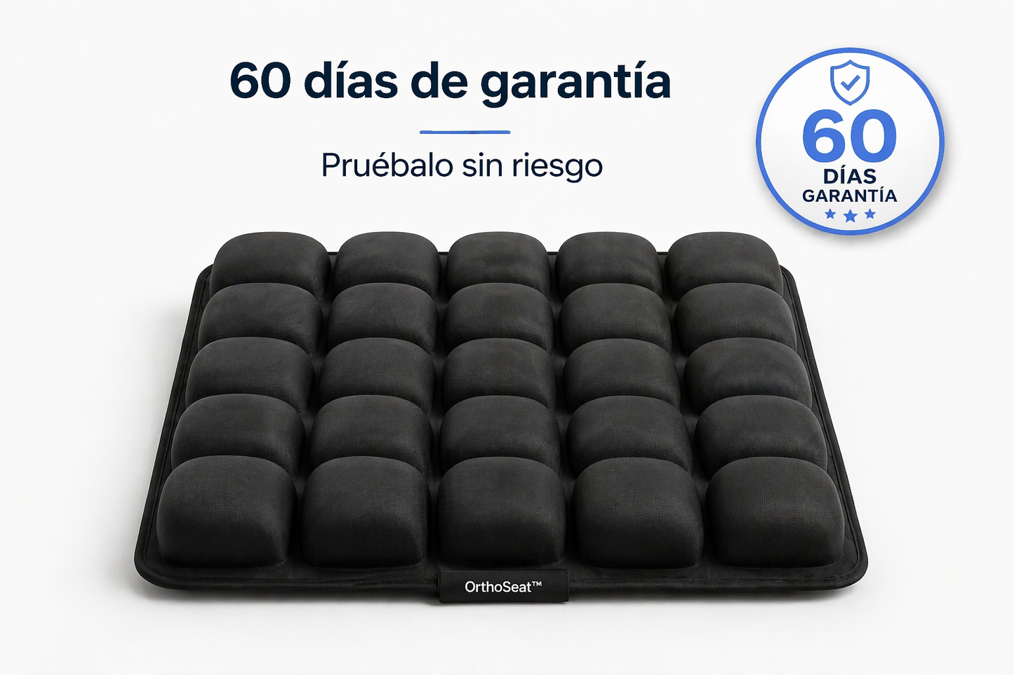 OrthoSeat™ Cojín Inflable Ergonómico [Alivio y Soporte en Largas Horas Sentado]