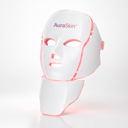 AuraSkin™ Máscara LED Facial y Cuello [Piel Renovada, Joven y Radiante]